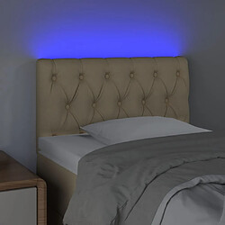 Avis Maison Chic Tête de lit scandinave à LED,meuble de chambre Crème 80x7x78/88 cm Tissu -MN68244