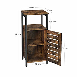 Avis VASAGLE Meuble de Rangement, Armoire de Rangement, Style Industriel, Table d’appoint, Bout de canapé, pour Salon, Chambre, Couloir, 37 x 30 x 81 cm, Vintage LSC34BX