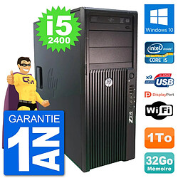 PC Tour HP Z210 Intel Core i5-2400 RAM 32Go Disque Dur 1To Windows 10 Wifi