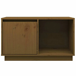 Avis Maison Chic Meuble TV scandinave - Banc TV pour salon Marron miel 74x35x44 cm Bois de pin massif -MN16465