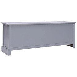 Avis Maison Chic Meuble TV scandinave - Banc TV pour salon Gris foncé 108x30x40 cm Bois massif de Paulownia -MN50305