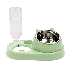 Universal Éleveur automatique de chats distributeur d'eau pour chats et chiens bol de boisson pour chiens fournitures pour animaux domestiques bol de chien distributeur de céréales pour animaux domestiques | Fourniture d'eau pour chats (vert) 