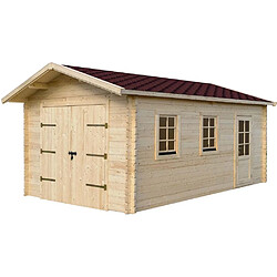 Eden Partenaire Jardin Garage en bois double pente Basic.