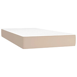 Acheter vidaXL Sommier à lattes de lit avec matelas Cappuccino 200x200 cm