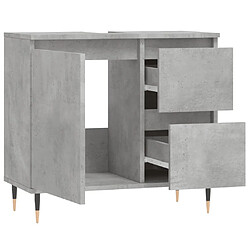 Avis vidaXL Armoire de salle de bain gris béton 65x33x60 cm