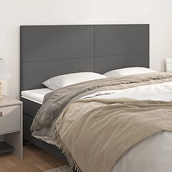 vidaXL Têtes de lit 4 pcs Gris 100x5x78/88 cm Similicuir 