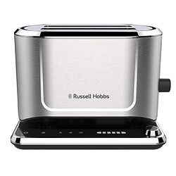 Russell Hobbs 26210-56 Grille Pain 1500W 240V Support Viennoiseries 2 Fentes Tactile Fonction Décongélation Inox Gris