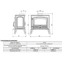 Poêle à bois fonte 8.5 kw samara - P914844 - INVICTA