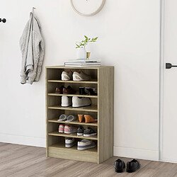 vidaXL Armoire à chaussures Chêne Sonoma 60x35x92 cm Bois d’ingénierie