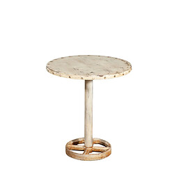 Biscottini Table En Finition Blanc E Antique En Fe