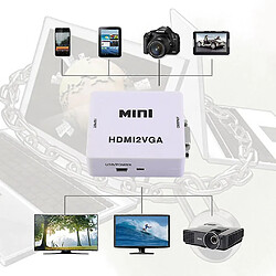 Universal Full HD 1080p HDMI à l'adaptateur VGA Connecteur de convertisseur VGA HDMI2 avec audio 