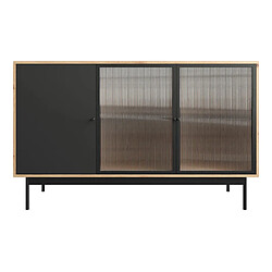 Acheter Bestmobilier Lamia - buffet bas - bois et noir - 148 cm