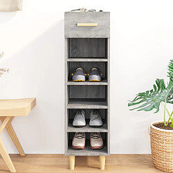 vidaXL Meuble à chaussures Sonoma gris 30x35x105 cm Bois d'ingénierie 