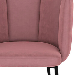 Acheter Rendez Vous Deco Chaise de bar Rosy en velours rose 67 cm (lot de 2)