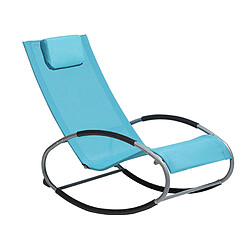 Beliani Chaise longue Métal Turquoise CAMPO