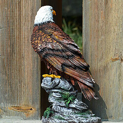 Acheter simulation aigle figurine modèle jardin extérieur pelouse ornement marron