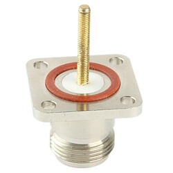 Avis Wewoo Argent Adaptateur coaxial RF N femelle avec plaque carrée