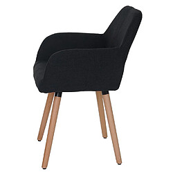 Avis Mendler Chaise de salle à manger Altena II, fauteuil ~ tissu, noir