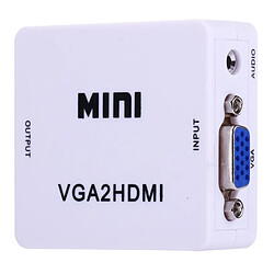 Wewoo HD 1080P HDMI Mini VGA blanc vers HDMI Scaler Box Convertisseur Audio Vidéo Numérique