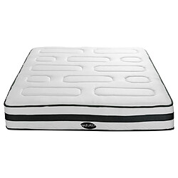 Avis Vente-Unique Matelas 160 x 200 cm ressorts ensachés 7 zones et mémoire de forme ép.25cm - AMARANTE de NATUREA