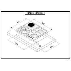 Avis Table de cuisson gaz 60cm 4 feux inox - DPE3601X - DE DIETRICH