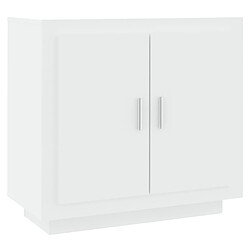 Maison Chic Buffet,Meuble de Rangement,commode pour salon,Cuisine Blanc 80x40x75 cm Bois d'ingénierie -MN24543