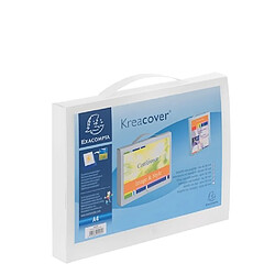 Exacompta Valisette de présentation plastique personnalisable dos 4 cm - blanche