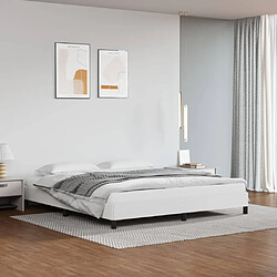 vidaXL Cadre de lit sans matelas blanc 160x200 cm similicuir