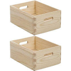 Astigarraga Caisse en bois de rangement (Lot de 2).