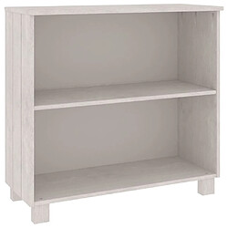 Maison Chic Buffet,Meuble de Rangement,commode pour salon,Cuisine HAMAR Blanc 85x35x80 cm Bois massif de pin -MN82220