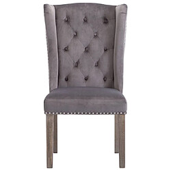 Avis Decoshop26 Lot de 4 chaises de salle à manger cuisine design classique velours gris CDS021618