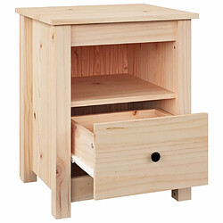 Maison Chic Table de chevet,Table de nuit,Table d'appoint pour salon 40x35x49 cm Bois de pin massif -MN64873 pas cher