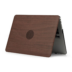 Acheter Etui en PU revêtue de bois café pour votre Macbook Air 13.3