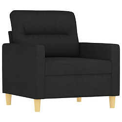 Avis vidaXL Fauteuil avec repose-pied Noir 60 cm Tissu