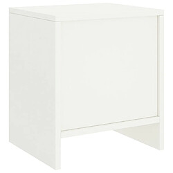 Avis vidaXL Table de chevet Blanc 35x30x40 cm Bois de pin massif