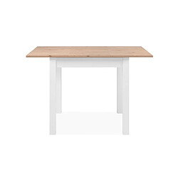 Avis But Table avec allonge 80/120 DORA Imitation chêne/ blanc