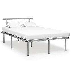 Maison Chic Lit adulte - Lit simple Cadre de lit,Structure du lit Contemporain Gris Métal 120x200 cm -MN72574