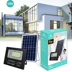 Tradex LED PANNEAU SOLAIRE PHOTOVOLTAÏQUE IP67 100W AVEC TÉLÉCOMMANDE LED-8193 Projecteur Led Panneau Solaire Photovoltaïque Ip67 100w Avec Télécommande Led-8193