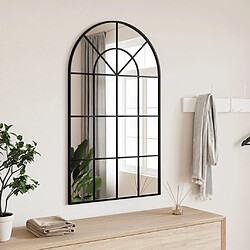 vidaXL Miroir mural noir 60x100 cm arche fer