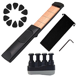 Guitare de poche 4 frettes 1 Set Main Droite 4 Fret 6 Cordes Guitare De Voyage Guitare Portatif Pour Débutant Enfants Outil De Pratique