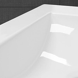 Ecd Germany Vasque encastré lavabo évier salle de bain en céramique blanc 610 x 465 x 175 mm pas cher