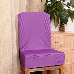 Spandex extensible faible court dossier de chaise housse de tabouret de bar violet