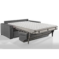 Inside 75 Canapé convertible EXPRESS EXCELLENCE RENATONISI matelas MEMORY 18cm inclus cuir vachette graphite