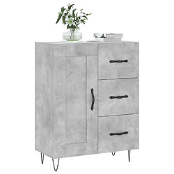 Avis Maison Chic Buffet,Meuble de Rangement,commode pour salon,Cuisine gris béton 69,5x34x90 cm bois d'ingénierie -MN50566