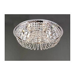 Luminaire Center Plafonnier Cosmos 7 Ampoules chrome poli/cristal