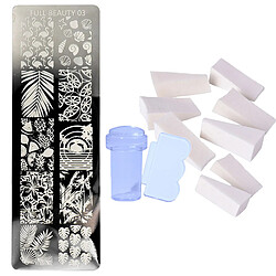 Nail Art Stamp Plate Stamping Template Set Stamper Grattoir Kit Style 3 kit d'estampage d'ongle Kit d'estampage d'ongle de conception d'ongle