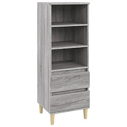 Maison Chic Buffet,Meuble de Rangement,commode pour salon,Cuisine Sonoma gris 40x36x110 cm Bois d'ingénierie -MN75506