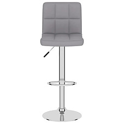 Avis vidaXL Tabourets de bar lot de 2 gris clair tissu