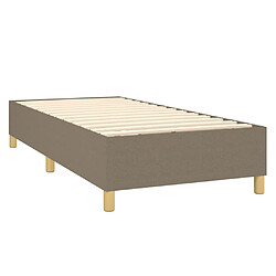 Acheter vidaXL Sommier à lattes de lit matelas et LED Taupe 100x200 cm Tissu