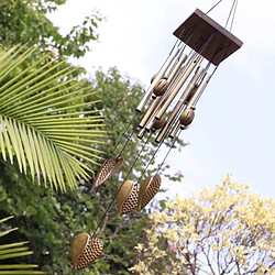 Wind Chime Carillon à Vent Tubes en Métal Coeur Décoration pour Maison Jardin